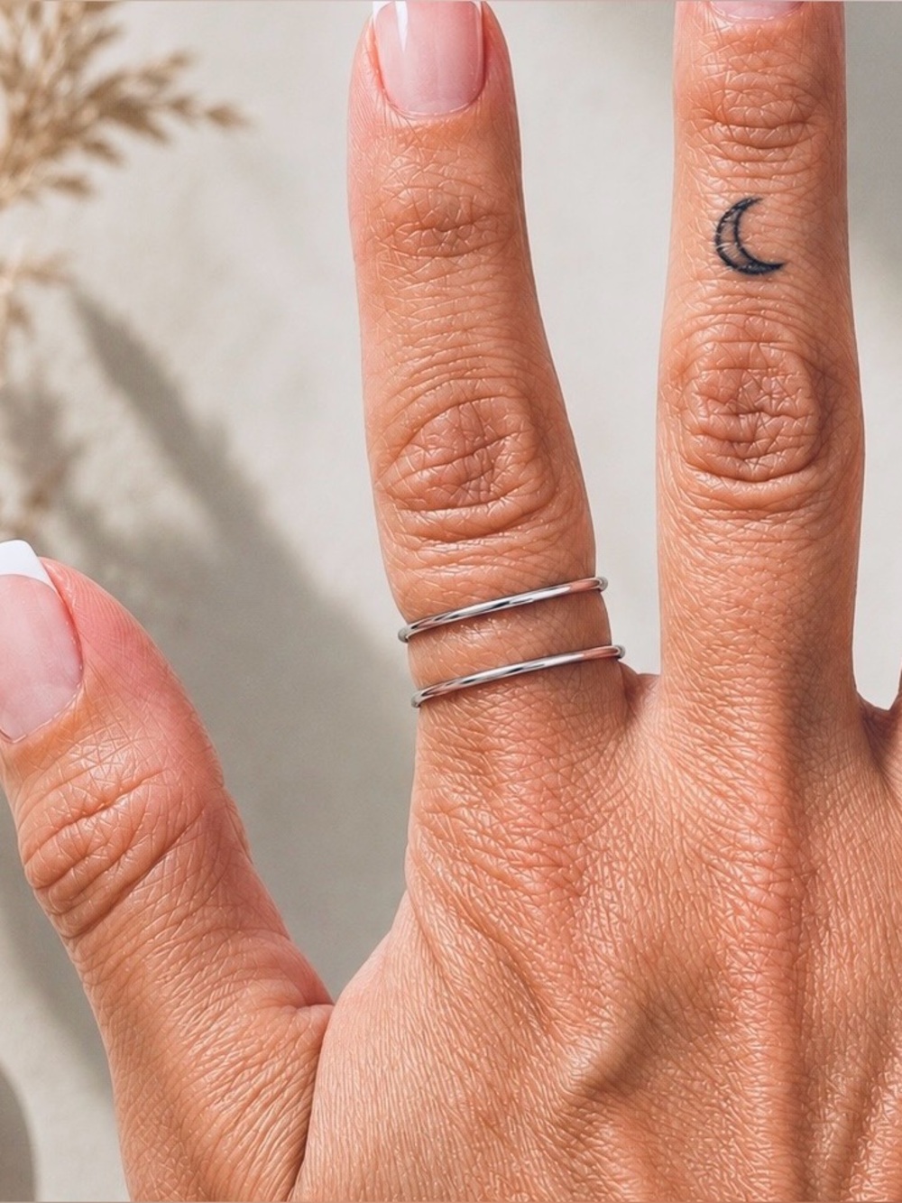 Sterling silver double band ring sizes 6 and 9